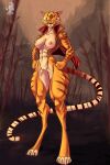  2:3 abs absurd_res anthro breasts clothed clothing dreamworks felid feline female hi_res kung_fu_panda long_legs looking_at_viewer mammal master_tigress muscular muscular_anthro muscular_female pantherine partially_clothed solo thick_thighs tiger verakultura wide_hips 