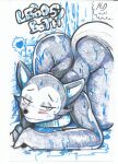  absurd_res anthro beastars canid canine canis fur grey_body grey_fur hi_res legoshi_(beastars) male mammal mcdave19 solo traditional_media_(artwork) wolf 