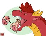  &lt;3 anthro blush bodily_fluids conditional_dnp draegonis dragon duo female feral fur furred_dragon kobold lustylamb male male/female mawplay micro saliva size_difference tongue_riding tongueplay 