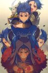  &gt;_&lt; 1other 5boys :d abs angry asymmetrical_bangs bangs blue_hair bodypaint bodysuit character_name child cis05 closed_mouth cu_chulainn_(fate)_(all) cu_chulainn_(fate/grand_order) cu_chulainn_(fate/prototype) cu_chulainn_alter_(fate/grand_order) dark_blue_hair dark_persona dog earrings facepaint fang fate/grand_order fate/grand_order_arcade fate/stay_night fate_(series) grin hands_on_shoulders hood hood_up hug hug_from_behind jewelry lancer long_hair looking_at_another male_focus multiple_boys multiple_persona muscular muscular_male open_mouth pectorals ponytail puppy red_eyes setanta_(fate) sharp_teeth shirtless skin_tight smile spiked_hair tan teeth xd 
