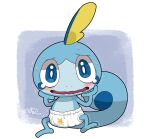  ambiguous_gender blush bodily_fluids diaper embarrassed hinako_iroiro nintendo open_mouth pok&eacute;mon pok&eacute;mon_(species) simple_background sobble solo tears video_games 