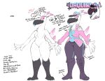  &lt;3 2019 3_toes ambiguous_gender anthro avian beak bird black_beak boot_(artist) bottomwear chest_tuft clothed clothing daiquiri_(boot) english_text eye_markings eyelashes feather_tuft feathers featureless_crotch feet flamingo full-length_portrait hat headgear headshot_portrait headwear hi_res looking_at_viewer markings model_sheet multicolored_body multicolored_feathers narrowed_eyes nonbinary_(lore) nude off/on open_beak open_mouth open_smile pants pink_body pink_feathers pink_markings portrait simple_background smile smiling_at_viewer solo tail_feathers text thick_thighs toes topwear tuft white_background white_body white_feathers wide_hips 