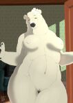  anthro breasts female genitals hi_res mammal polar_bear pussy solo ukabor ursid ursine 