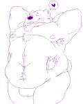  2021 anthro belly bulge loafbeaw male mammal moobs nipples overweight overweight_male simple_background sketch solo_focus ursid white_background 