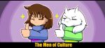  asriel_dreemurr bovid caprine droll3 duo gesture goat human humanoid male mammal meme protagonist_(undertale) thumbs_up undertale video_games 