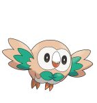  animal_focus artist_request bird black_sclera colored_sclera flying full_body gen_7_pokemon no_humans official_art outline pokemon pokemon_(creature) pokemon_(game) pokemon_legends:_arceus round_image rowlet simple_background solo third-party_source transparent_background white_background white_eyes white_outline 