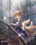  animal_ears arknights daylightallure dress kitsune suzuran_(arknights) tagme tail 