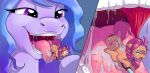  anonymous_artist feces female female/female feral hasbro izzy_moonbow_(mlp) my_little_pony sunny_starscout_(mlp) unknown_artist vore 