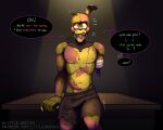  ! ... 1_arm 2021 ? animatronic anthro areola bandage bodily_fluids bottomwear brown_nose chest_tuft claws clothed clothing dialogue english_text five_nights_at_freddy&#039;s freddy_fazbear&#039;s_pizzeria_simulator fur furniture green_body green_eyes green_skin hi_res inside lagomorph leporid light littlegeecko long_ears machine male mammal motion_lines multicolored_body multicolored_skin navel nipples notched_ear one_eye_half-closed open_mouth pecs pink_tongue question rabbit rib_cage robot scar scraptrap_(fnaf) sharp_claws sharp_teeth shorts skinny solo speech_bubble standing sweat table teeth text tongue topless topless_anthro topless_male torn_arm torn_body torn_clothing torn_face torn_leg torn_skin tuft two_tone_body two_tone_skin video_games yellow_body yellow_ears yellow_fur 