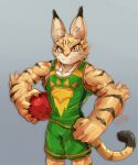  2021 anthro biceps felid feline fur hi_res lynx male mammal muscular muscular_anthro muscular_male solo waddledox 