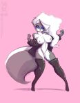  anthro breasts chloe_sinclaire clothing conditional_dnp female jacket jollyjack mammal mephitid nipples skunk solo topwear 