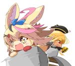  :d animal_ear_fluff animal_ears bangs beret black_hair blonde_hair blush bow braid chibi commentary_request eyebrows_visible_through_hair fox_ears fox_girl fox_tail french_braid gloves hair_between_eyes hair_ornament hat headwear_removed helmet highres holding holding_helmet hololive letterboxed long_hair minecart minecraft multicolored_hair multiple_girls no_nose nokiri omaru_polka open_mouth outline pink_hair red_gloves ribbon shiranui_flare single_glove smile star-shaped_pupils star_(symbol) sweatdrop symbol-shaped_pupils symbol_commentary tail white_outline 