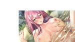  1boy 1girl artist_request blue_eyes blush breast_grab breasts completely_nude dutch_angle game_cg grabbing grabbing_from_behind hair_between_eyes hetero highres isekai_sakaba_no_sextet large_breasts long_hair navel nipples non-web_source nude onsen outdoors partially_submerged penis pink_hair sex sidelocks solo_focus steam uncensored vaginal veronica_(isekai_sakaba_no_sextet) wet 