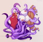  anthro big_breasts bodily_fluids bound breasts cervid cum cum_drip cum_inflation cum_leaking dripping duo female genital_fluids genitals hair huge_breasts inflation long_hair mammal penetration pussy red_hair restrained spread_legs spreading tentacle_monster tentacles thick_thighs tragicfame vaginal vaginal_penetration 