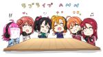  chibi crossover gym_uniform headphones kougi_hiroshi kousaka_honoka love_live! love_live!_nijigasaki_high_school_idol_club love_live!_school_idol_festival_all_stars love_live!_sunshine!! sakurauchi_riko seifuku sweater takami_chika tennouji_rina uehara_ayumu yazawa_nico 