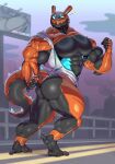  2021 abs anthro barazoku biceps big_muscles bottomless butt clothed clothing dragon flexing hoodie looking_at_viewer machine male mechanical_dragon muscular muscular_anthro muscular_male navel one_eye_closed open_clothing open_hoodie open_topwear outside pecs robot scalie sleeveless_hoodie solo standing sxfpantera synth_(vader-san) thick_thighs topwear wink zheko 