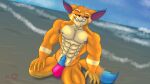  1080p 16:9 2020 5_fingers abs aged_up anthro anthro_only arm_markings arm_tuft armpit_hair beach bedroom_eyes biceps big_abs big_biceps big_bulge big_ears big_head big_muscles big_pecs big_quads big_triceps black_sclera blue_body blue_ears blue_fur blue_markings blue_pubes blue_sky blue_tail body_hair bottomwear bubble bulge butt cheek_tuft chin_tuft clothed clothing cloud colored colored_line_art colorful day deltoids detailed_background dipstick_ears dipstick_tail dutch_angle ear_markings ears_outwards eyebrows facial_markings facial_tuft fingers fluffy fluffy_cheeks fluffy_tail front_view full-length_portrait fur gnar_(lol) grin half-closed_eyes hand_on_ground hand_on_leg happy_trail head_markings head_tuft hi_res humanoid_hands kneeling league_of_legends light logo looking_at_viewer male male_anthro mammal manly markings multicolored_body multicolored_ears multicolored_fur multicolored_tail muscular muscular_anthro muscular_male narrowed_eyes neck_tuft nipples obliques on_ground open_mouth open_smile orange_body orange_fur orange_tail outside partially_submerged pecs pink_bottomwear pink_clothing pink_nipples pink_nose pink_swimwear pink_thong pinup pinup_pose pivoted_ears portrait pose pubes public quads reference_image riot_games sand seaside seductive serratus serratus_anterior shadow shoulder_tuft signature skimpy sky smile solo spread_legs spreading suggestive_pose swimwear tail_tuft teeth thebigblackcod thick_neck thong toony topless topless_anthro topless_male triceps tuft tusks two_tone_tail underwear video_games wallpaper water wet white_body white_eyebrows white_fur white_markings widescreen yordle 