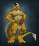  absurd_res animal_genitalia anthro aurameer balls beard dragon facial_hair father feet genitals hi_res male muscular muscular_anthro muscular_male nipples parent paws penis sheath slightly_chubby solo thejoyfuldragon whiskers 