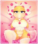  accessory anthro bedroom_eyes blush bustier clothing female flower garter_straps genitals hair_accessory hair_bow hair_ribbon hi_res jewelry koopa koopaling legwear lingerie lips looking_at_viewer lying mario_bros narrowed_eyes necklace nintendo panties plant pussy ribbons rose_(flower) scalie seductive sirredbenjamin solo stockings thick_lips thick_thighs underwear video_games wendy_o._koopa wide_hips 