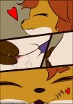  anthro bodily_fluids breast_squeeze breasts canid canine caught comic female fingering fox genital_fluids hi_res incest_(lore) kamperkiller_(artist) mammal masturbation nipples orgasm pussy_juice sibling sister solo 