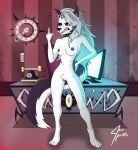  angry anthro canid canid_demon demon female goth hellhound helluva_boss jace_apollo loona_(vivzmind) mammal nude solo 