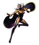  absurdres african boots bracelet breasts capcom cape dark_skin full_body hairband headpiece high_heels highleg highleg_leotard highres jewelry knee_up leotard lipstick long_hair makeup marvel marvel_vs._capcom marvel_vs._capcom_3 marvel_vs_capcom marvel_vs_capcom_3 mori_toshiaki no_pupils off_shoulder official_art ororo_munroe pose shinkiro shoes silver_hair solo storm storm_(x-men) thigh_boots thighhighs tiara white_eyes wrist_cuffs x-men 