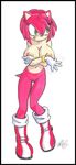  amy_rose big_breasts blush breasts eklips eklips-b female fur green_eyes hedgehog huge_breasts mammal nipples pink_fur plain_background pussy sega solo sonic_(series) sonic_team white_background 