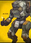  absurdres bt-7274 character_name grey_eyes highres huge_filesize jhintoxlc looking_ahead mecha one-eyed science_fiction solo sparkle thumbs_up titanfall_(series) titanfall_2 yellow_background 