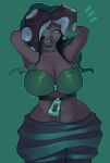  animal_humanoid big_breasts blush bra breasts cephalopod cephalopod_humanoid clothing coleoid dark_body dark_skin female geowaffle hi_res humanoid looking_at_viewer marina_(splatoon) marine marine_humanoid mollusk mollusk_humanoid nintendo octarian octoling octopus_humanoid pseudo_hair simple_background smile solo splatoon splatoon_(series) suction_cup tentacle_hair tentacles underwear video_games 