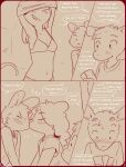 blush canid canine canis card card_game cervid chinchilla chinchillid clothing comic dare daring didelphid domestic_dog felid female funkybun gaming group hi_res kissing lion male mammal marsupial pantherine rodent text undressing 