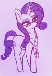  absurd_res equid equine eyewear female feral friendship_is_magic glasses hi_res horn magic mammal my_little_pony purple_background rarity_(mlp) simple_background smile solo t72b unicorn 