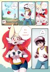  absurd_res anthro braixen bray_(lucyfercomic) breasts censored censored_breasts clothing confusion covered_breast duo english_text excited exposed_breasts female hair_over_eyes hat headgear headwear hi_res holding_breast human lucyfercomic male mammal nintendo patreon patreon_censored pok&eacute;ball pok&eacute;mon pok&eacute;mon_(species) pok&eacute;mon_trainer sparkles speech_bubble text video_games 