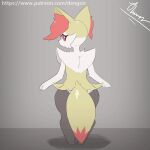  2d_animation animated anthro big_butt braixen butt clothing dengon female frame_by_frame looking_at_viewer nintendo panties pok&eacute;mon pok&eacute;mon_(species) red_eyes simple_background solo underwear video_games 