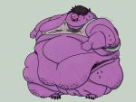  4:3 anthro barefoot belly big_belly bodily_fluids cellulite chubby_cheeks clothed clothing crustypelican3 deltarune dewlap_(anatomy) double_chin fat_arms female flabby_arms humanoid hyper hyper_belly morbidly_obese morbidly_obese_female obese obese_female overweight overweight_female puffed_cheeks scalie skimpy solo stretch_marks susie_(deltarune) sweat thick_thighs video_games 