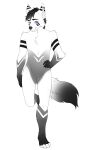  absurd_res alpha_channel anthro blue_eyes canid canine fur hi_res hybrid male mammal stripes_(marking) white_body white_fur white_toes zyphron 