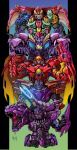  5boys arm_cannon beast_machines beast_wars beast_wars_ii beast_wars_neo blue_eyes clenched_teeth ct990413 galvatron green_eyes looking_at_viewer looking_to_the_side magmatron mecha megatron megatron_(beast_wars) multiple_boys no_humans open_hand predacon red_eyes science_fiction teeth transformers v-fin weapon 