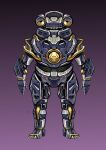  ct990413 full_body gradient gradient_background mecha no_humans open_hands redesign science_fiction sevenger solo standing tokusatsu ultra_series ultraman_z_(series) yellow_eyes 