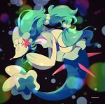  blurry closed_eyes closed_mouth commentary_request full_body gen_7_pokemon highres jacknaiff no_humans pokemon pokemon_(creature) primarina smile solo underwater white_eyelashes 