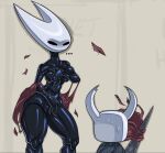  ambiguous_gender anthro arthropod bodily_fluids breasts clothing female genitals hi_res hollow_knight hornet_(hollow_knight) insect muscular muscular_female pussy savourysausages sweat team_cherry vessel_(species) video_games wardrobe_malfunction 