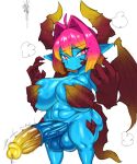  absurd_res adelia_(changbae) animal_humanoid balls big_breasts big_penis bodily_fluids breasts changbae dragon dragon_humanoid genitals goblin gynomorph hi_res huge_breasts huge_penis humanoid intersex penis short_stack simple_background solo sweat thick_thighs white_background 