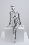  breasts female glistening glistening_body hajime_sorayama hi_res humanoid machine metallic_body nude pinup pose robot sexy_robot_(hajime_sorayama) sitting solo 