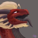  adrim dragon feral male scalie simple_background solo tongue tongue_out western_dragon 