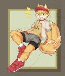  anthro band-aid bandage blush canid canine collar hi_res joeyzliaotang male mammal solo surprise young 