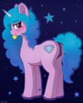  2021 absurd_res animal_genitalia animal_pussy anus blush butt cutie_mark equid equine equine_pussy eyebrows eyelashes female feral genitals hasbro hi_res horn izzy_moonbow_(mlp) looking_at_viewer mammal my_little_pony negasun pussy side_view solo unicorn 