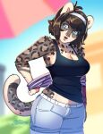  animal_humanoid breasts clothed clothing felid felid_humanoid female hi_res humanoid lips luxarman mammal mammal_humanoid orio_(character) pantherine pantherine_humanoid snow_leopard_humanoid solo 