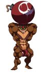  2017 5_toes abs absurd_res anthro big_muscles bobthetanuki bomb brown_body brown_fur bulge clothed clothing ear_piercing ear_ring explosives eyewear feet fur genital_outline gloves goggles handwear hat headgear headwear hi_res huge_muscles jewelry league_of_legends male muscular muscular_anthro muscular_male navel open_mouth open_smile penis_outline piercing pubes red_thong riot_games simple_background smile solo standing teeth thong toes tongue tongue_out topless underwear video_games white_background yordle ziggs_(lol) 