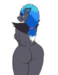  alpha_channel anglo animated anthro blinking breasts butt cassandra_(momiji) female fur genitals hair hi_res looking_away nintendo nude pok&eacute;mon pok&eacute;mon_(species) pussy shaking_butt simple_background smile solo transparent_background video_games zoroark 