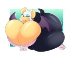  absurd_res all_fours anthro arizonathevixen big_breasts big_butt breasts butt chiropteran female hi_res huge_breasts huge_butt hyper hyper_breasts hyper_butt hyper_hips mammal rouge_the_bat simple_background solo sonic_the_hedgehog_(series) 