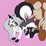  all_fours ambiguous_penetration animated anthro biped canid canid_demon demon doggystyle duo female from_behind_position fur hellhound helluva_boss humanoid loona_(vivzmind) low_res male male/female mammal penetration sex tolseer 