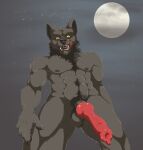  animal_genitalia animal_penis balls body_hair canid canine canine_penis canis genitals happy_trail hi_res knot licking licking_lips looking_at_viewer looking_down male mammal moon penis sheath solo somecrazybastard standing tongue tongue_out were werecanid werecanine werewolf wolf yellow_eyes 